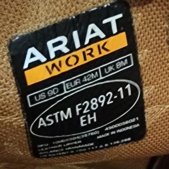 Ariat Workhog Water proof Work Boots size 9D - Picture 4 of 4